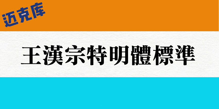 王汉宗特明体标准